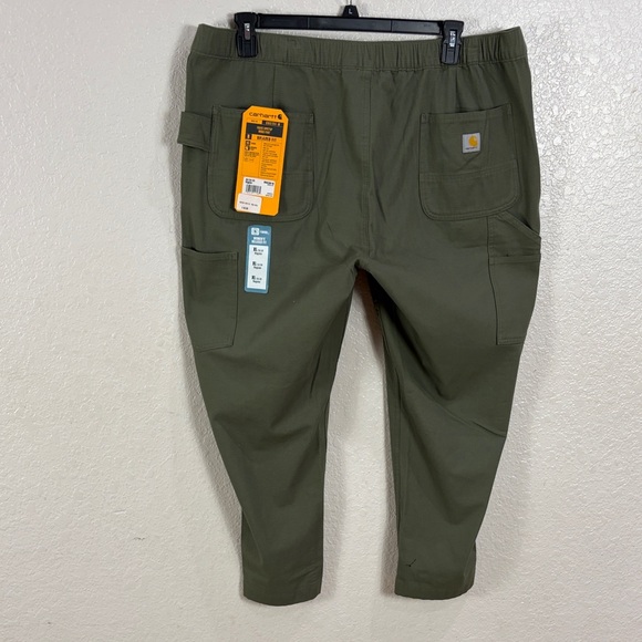 Carhartt Pants - Carhartt Olive Green Women Forve Ripstop Work Pant,Size XL,Cargo with Pockets.